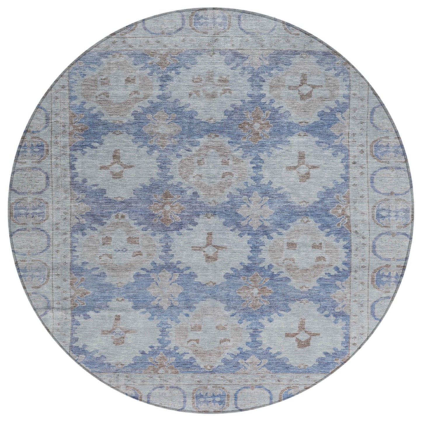 Jaelora Blue Washable Indoor-Outdoor Rug