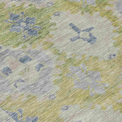 Jaelora Green Washable Indoor-Outdoor Rug