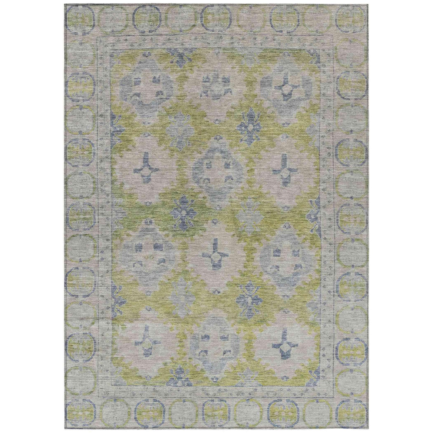Jaelora Green Washable Indoor-Outdoor Rug