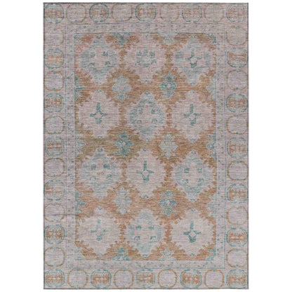 Jaelora Orange Washable Indoor-Outdoor Rug