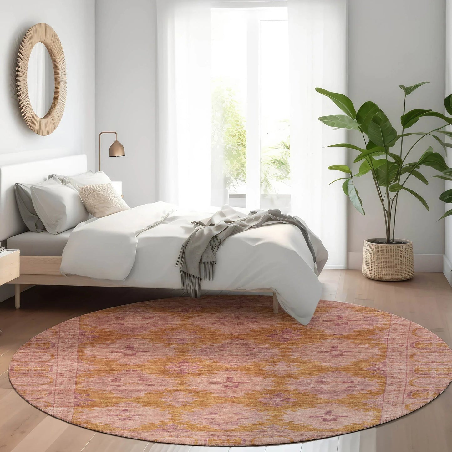 Jaelora Pink Washable Indoor-Outdoor Rug