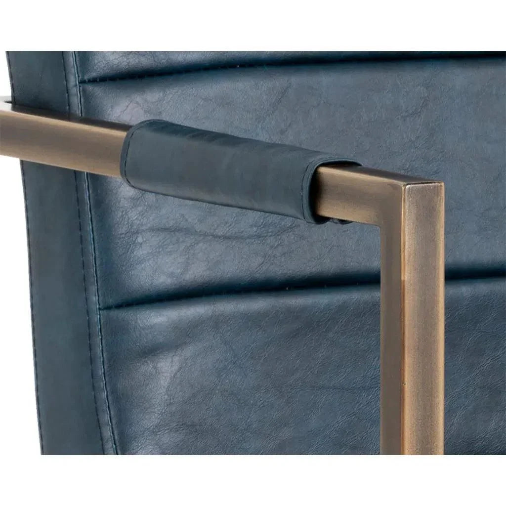 Jafar Leather Dining Armchair 2PC - LOOMLAN - SUNPAN - Dining Chairs