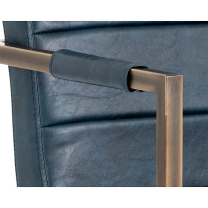 Jafar Leather Dining Armchair 2PC - LOOMLAN - SUNPAN - Dining Chairs