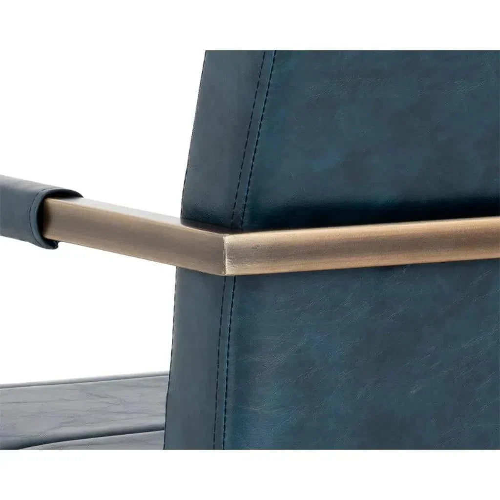 Jafar Leather Dining Armchair 2PC - LOOMLAN - SUNPAN - Dining Chairs