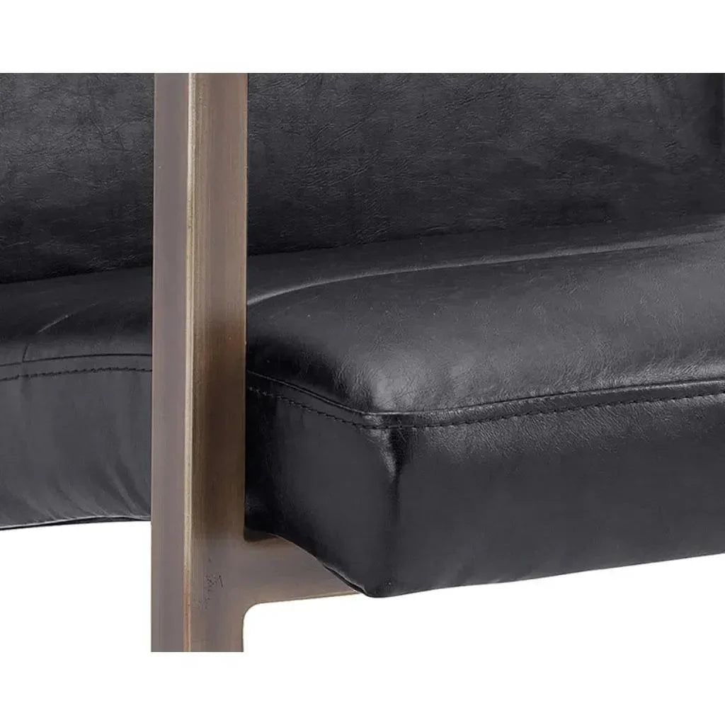 Jafar Leather Dining Armchair 2PC - LOOMLAN - SUNPAN - Dining Chairs