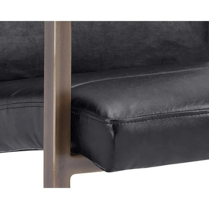 Jafar Leather Dining Armchair 2PC - LOOMLAN - SUNPAN - Dining Chairs