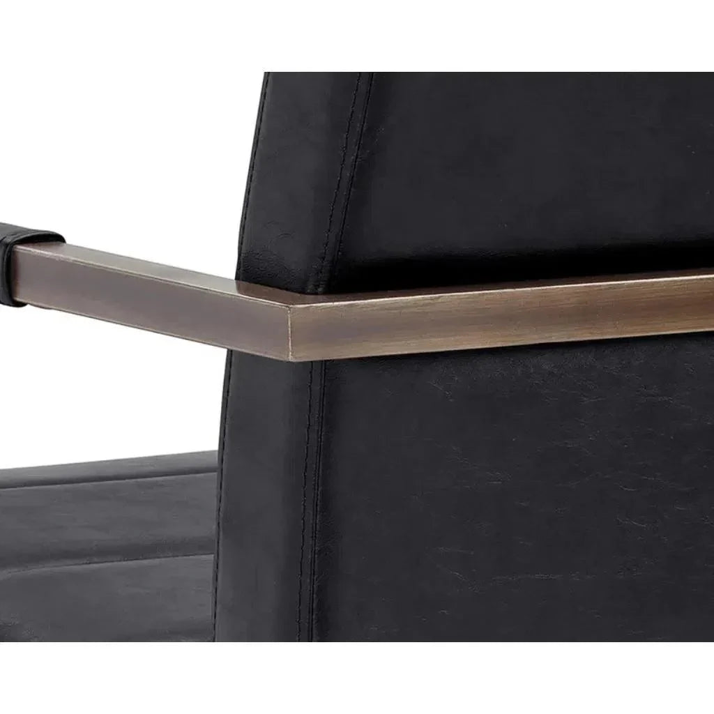 Jafar Leather Dining Armchair 2PC - LOOMLAN - SUNPAN - Dining Chairs