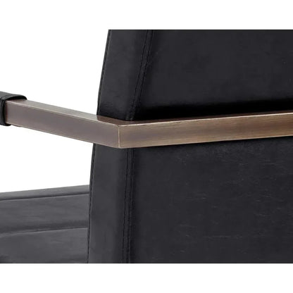 Jafar Leather Dining Armchair 2PC - LOOMLAN - SUNPAN - Dining Chairs