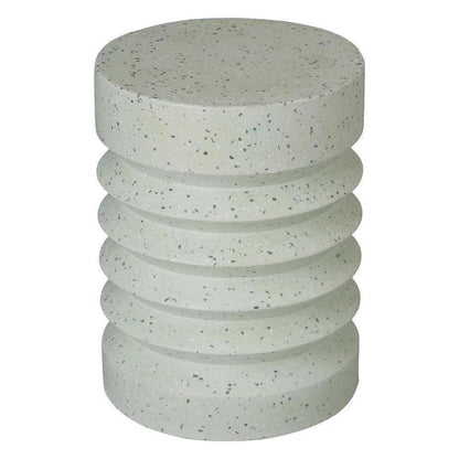 Jag 18.5 in. Round Pale Green Terrazzo Garden Stool-Garden Stools-Emissary-LOOMLAN