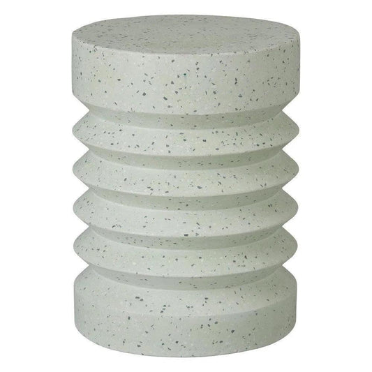 Jag 18.5 in. Round Pale Green Terrazzo Garden Stool-Garden Stools-Emissary-Terrazzo Pale Green-LOOMLAN