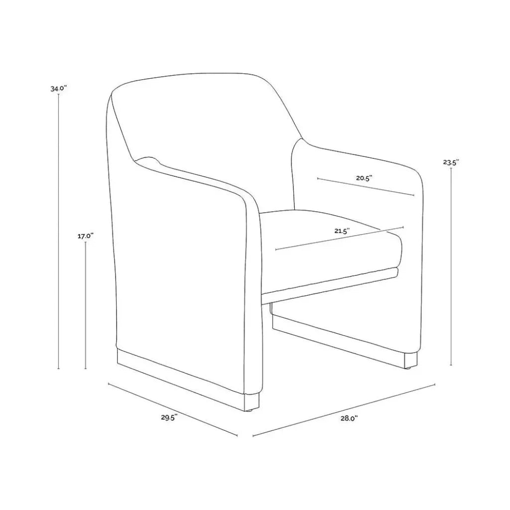 Jaime Fabric Lounge Chair - LOOMLAN - SUNPAN - Club Chairs