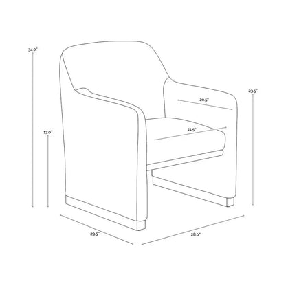 Jaime Fabric Lounge Chair - LOOMLAN - SUNPAN - Club Chairs