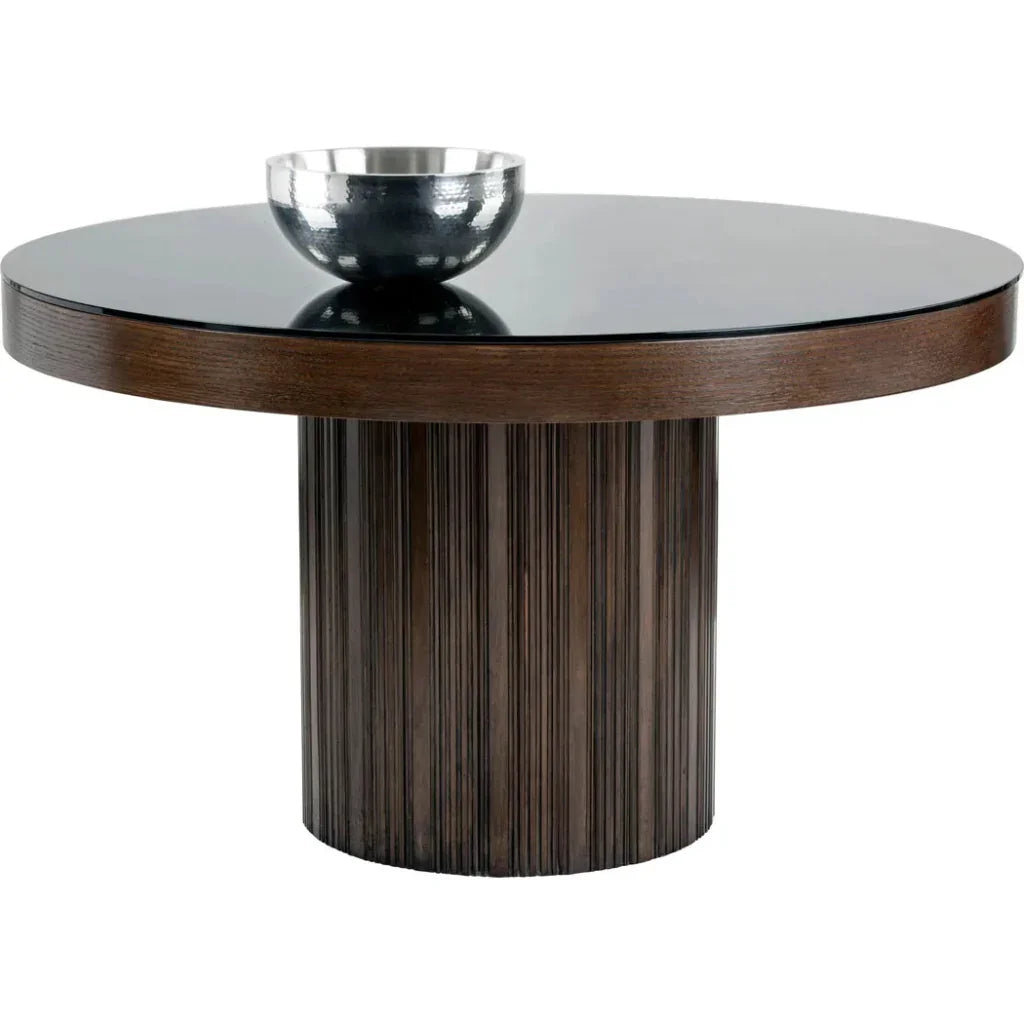 Jakarta Dining Table 51" Black Glass Base-Dining Tables-SUNPAN-LOOMLAN