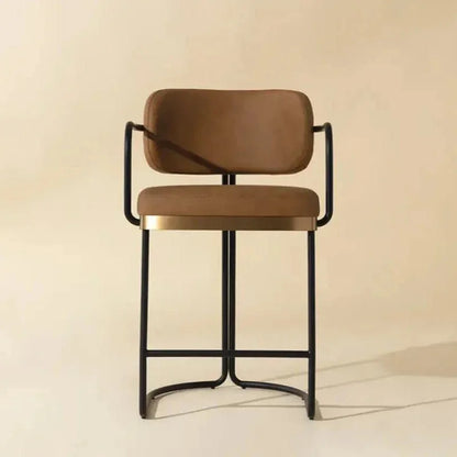 Jalen Leather Counter Stool - LOOMLAN - SUNPAN - Counter Stools