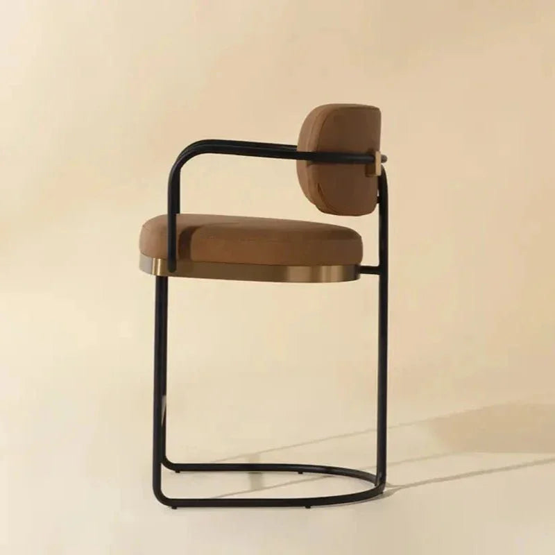 Jalen Leather Counter Stool - LOOMLAN - SUNPAN - Counter Stools