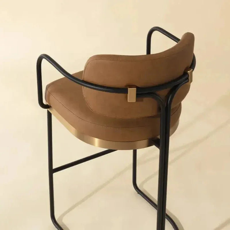 Jalen Leather Counter Stool - LOOMLAN - SUNPAN - Counter Stools