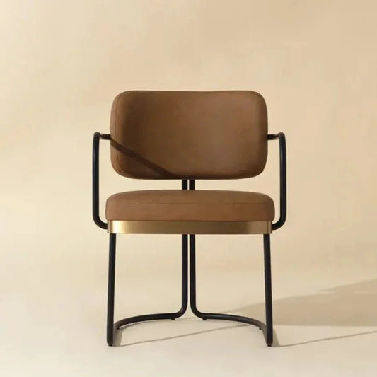Jalen Leather Dining Armchair - LOOMLAN - SUNPAN - Dining Chairs