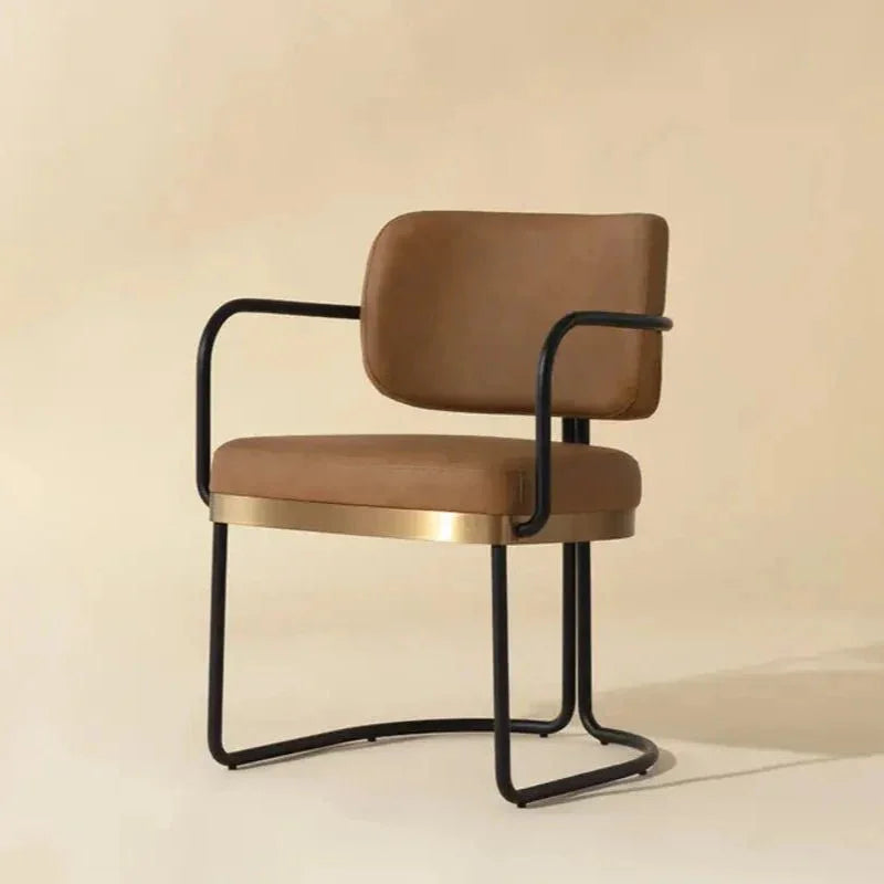 Jalen Leather Dining Armchair - LOOMLAN - SUNPAN - Dining Chairs