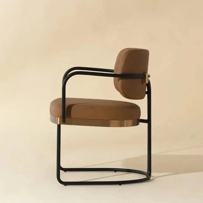 Jalen Leather Dining Armchair - LOOMLAN - SUNPAN - Dining Chairs