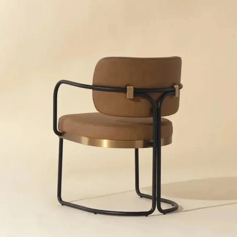 Jalen Leather Dining Armchair - LOOMLAN - SUNPAN - Dining Chairs
