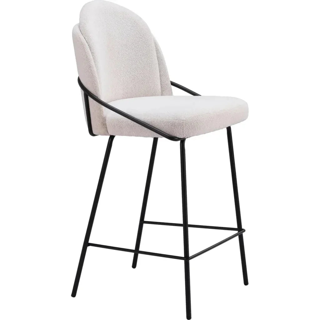Jambi Counter Stool (Set of 2) Ivory - LOOMLAN - Zuo Modern - Counter Stools