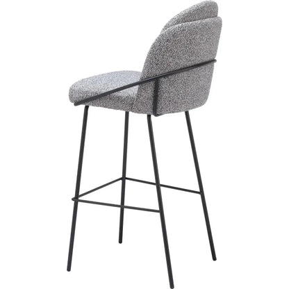 Jambi Barstool (Set of 2) Black & White - LOOMLAN - Zuo Modern - Bar Stools