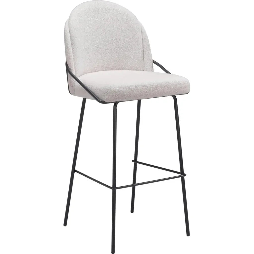 Jambi Barstool (Set of 2) Ivory - LOOMLAN - Zuo Modern - Bar Stools