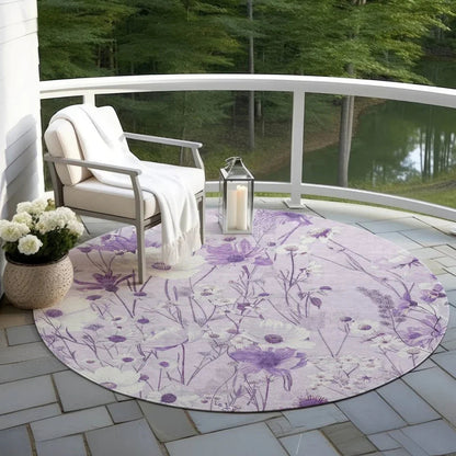 Jameera Purple Washable Indoor - Outdoor Rug - LOOMLAN - LOOMLAN Rugs - Outdoor Rugs