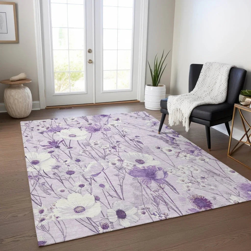 Jameera Purple Washable Indoor - Outdoor Rug - LOOMLAN - LOOMLAN Rugs - Outdoor Rugs