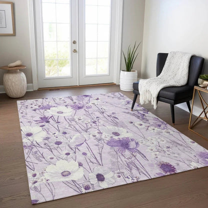 Jameera Purple Washable Indoor - Outdoor Rug - LOOMLAN - LOOMLAN Rugs - Outdoor Rugs