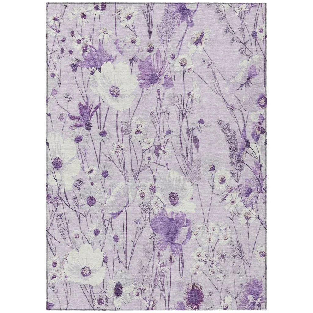 Jameera Purple Washable Indoor - Outdoor Rug - LOOMLAN - LOOMLAN Rugs - Outdoor Rugs