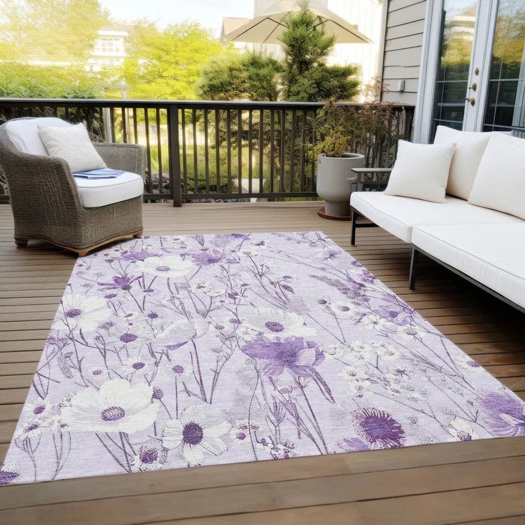 Jameera Purple Washable Indoor - Outdoor Rug - LOOMLAN - LOOMLAN Rugs - Outdoor Rugs