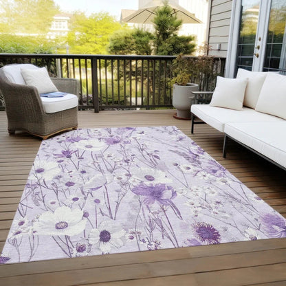 Jameera Purple Washable Indoor - Outdoor Rug - LOOMLAN - LOOMLAN Rugs - Outdoor Rugs