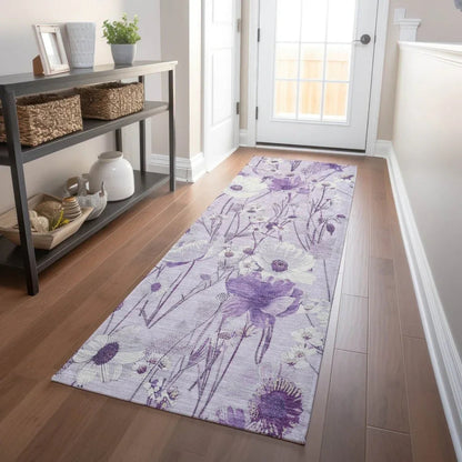Jameera Purple Washable Indoor - Outdoor Rug - LOOMLAN - LOOMLAN Rugs - Outdoor Rugs