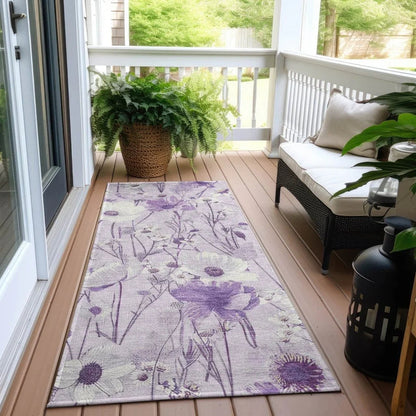 Jameera Purple Washable Indoor - Outdoor Rug - LOOMLAN - LOOMLAN Rugs - Outdoor Rugs
