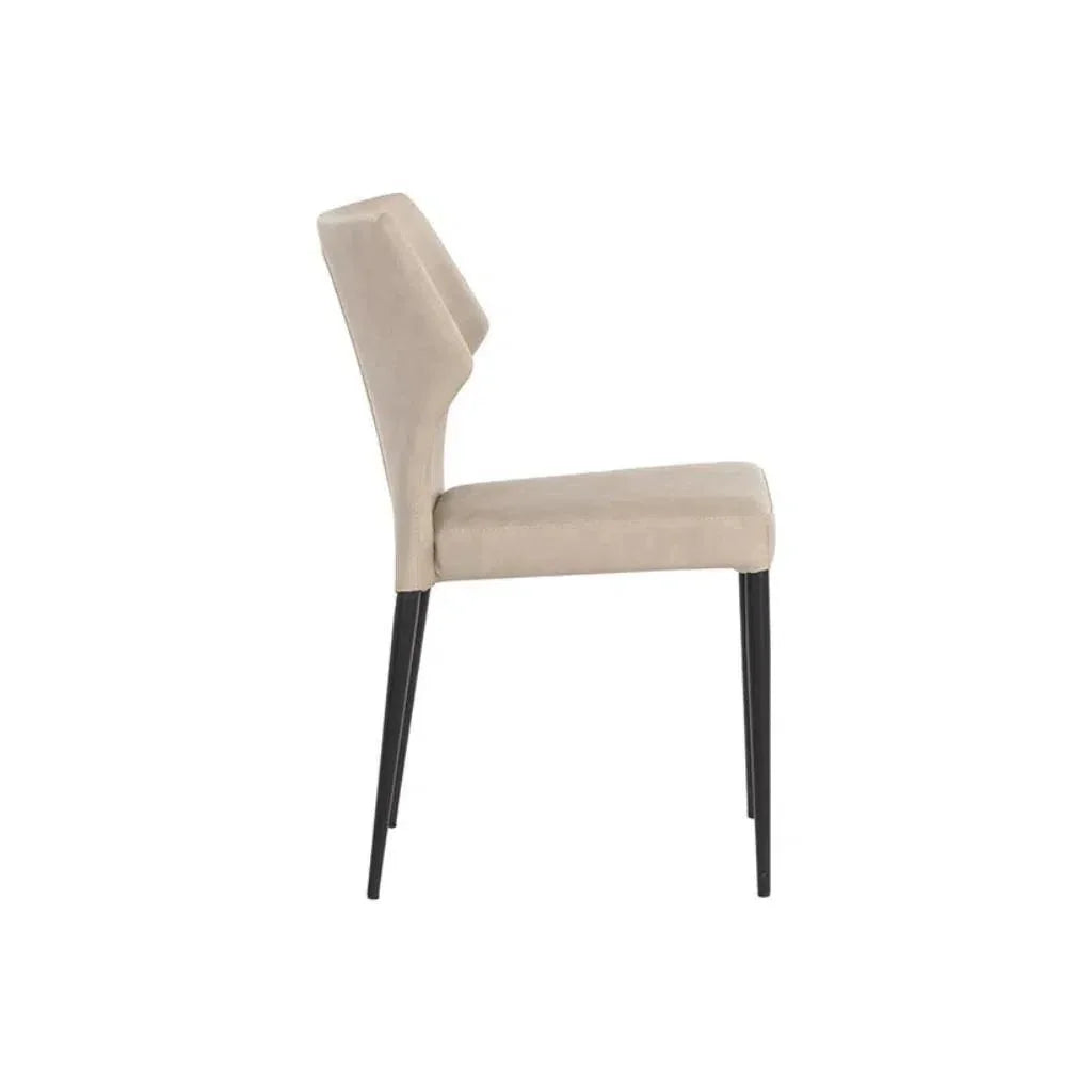 James Leather Stackable Dining Chair 2PC - LOOMLAN - SUNPAN - Dining Chairs