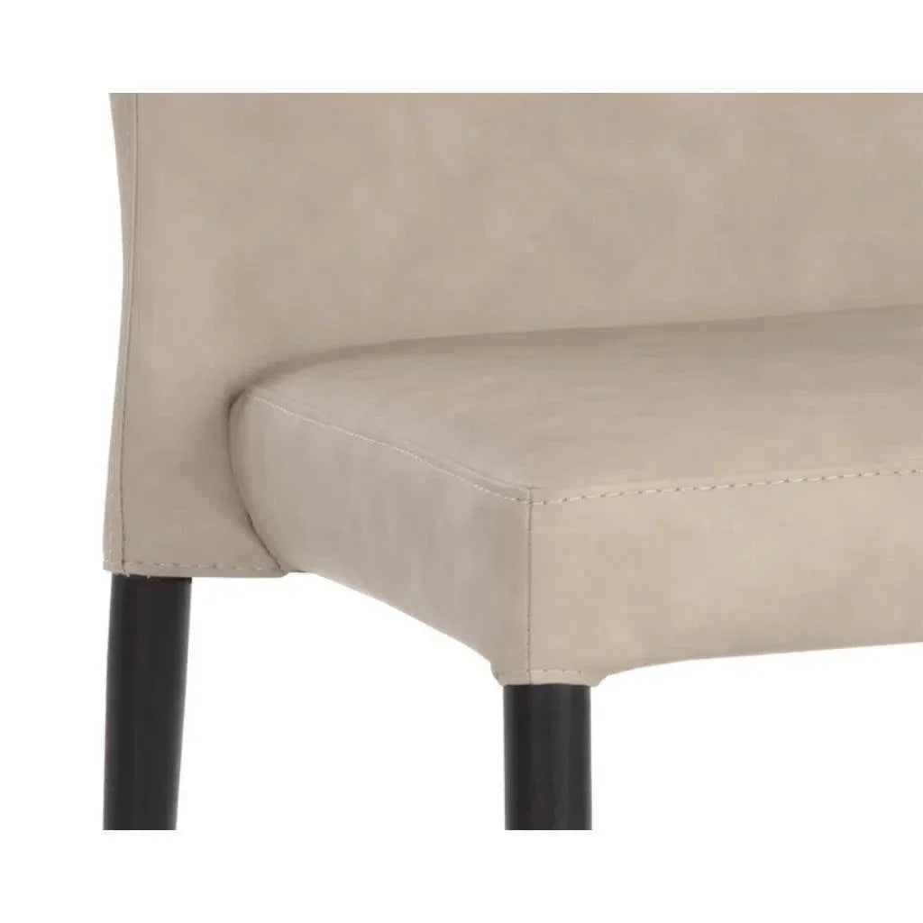 James Leather Stackable Dining Chair 2PC - LOOMLAN - SUNPAN - Dining Chairs