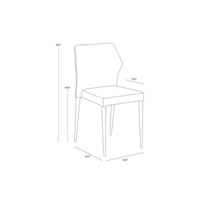 James Leather Stackable Dining Chair 2PC - LOOMLAN - SUNPAN - Dining Chairs