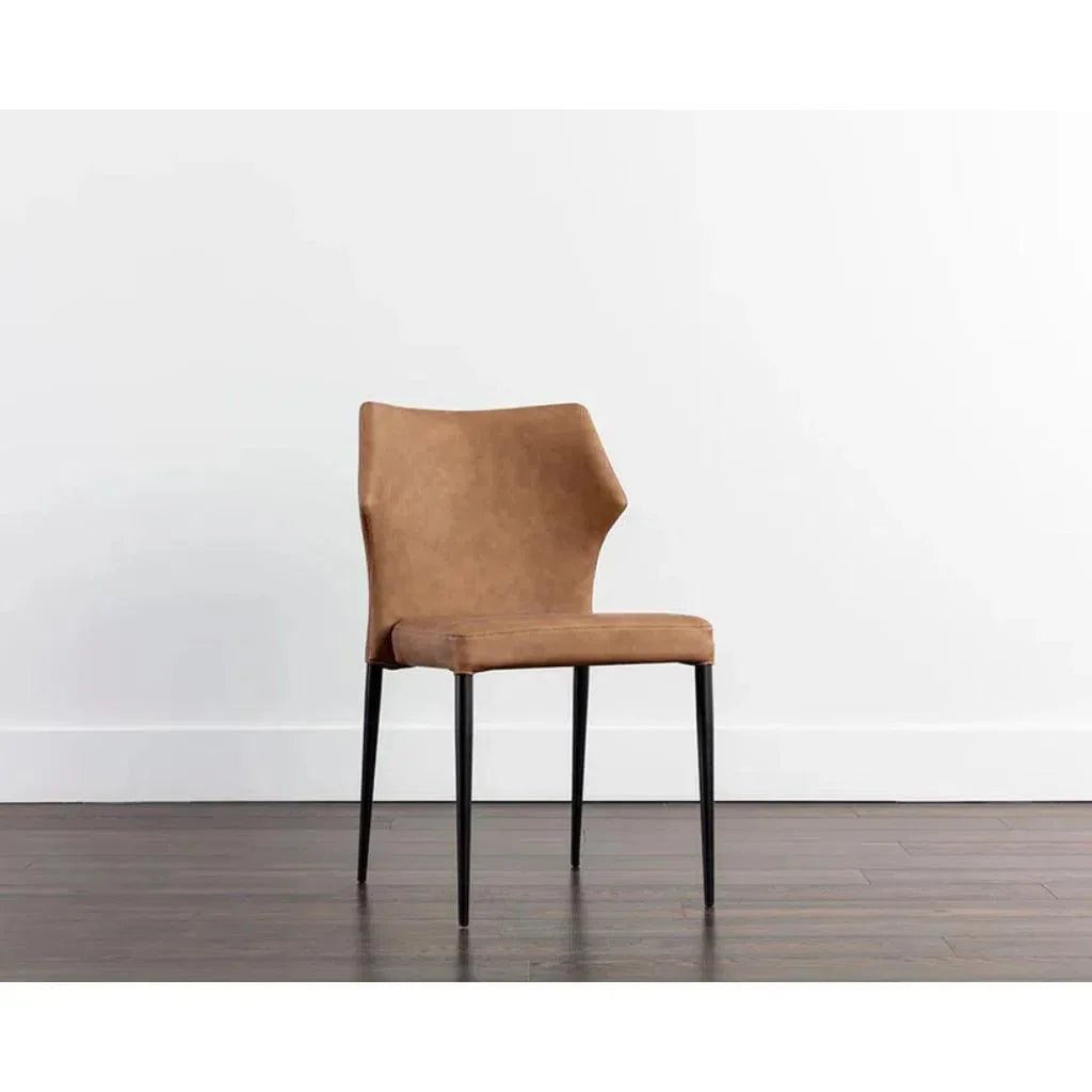 James Leather Stackable Dining Chair 2PC - LOOMLAN - SUNPAN - Dining Chairs