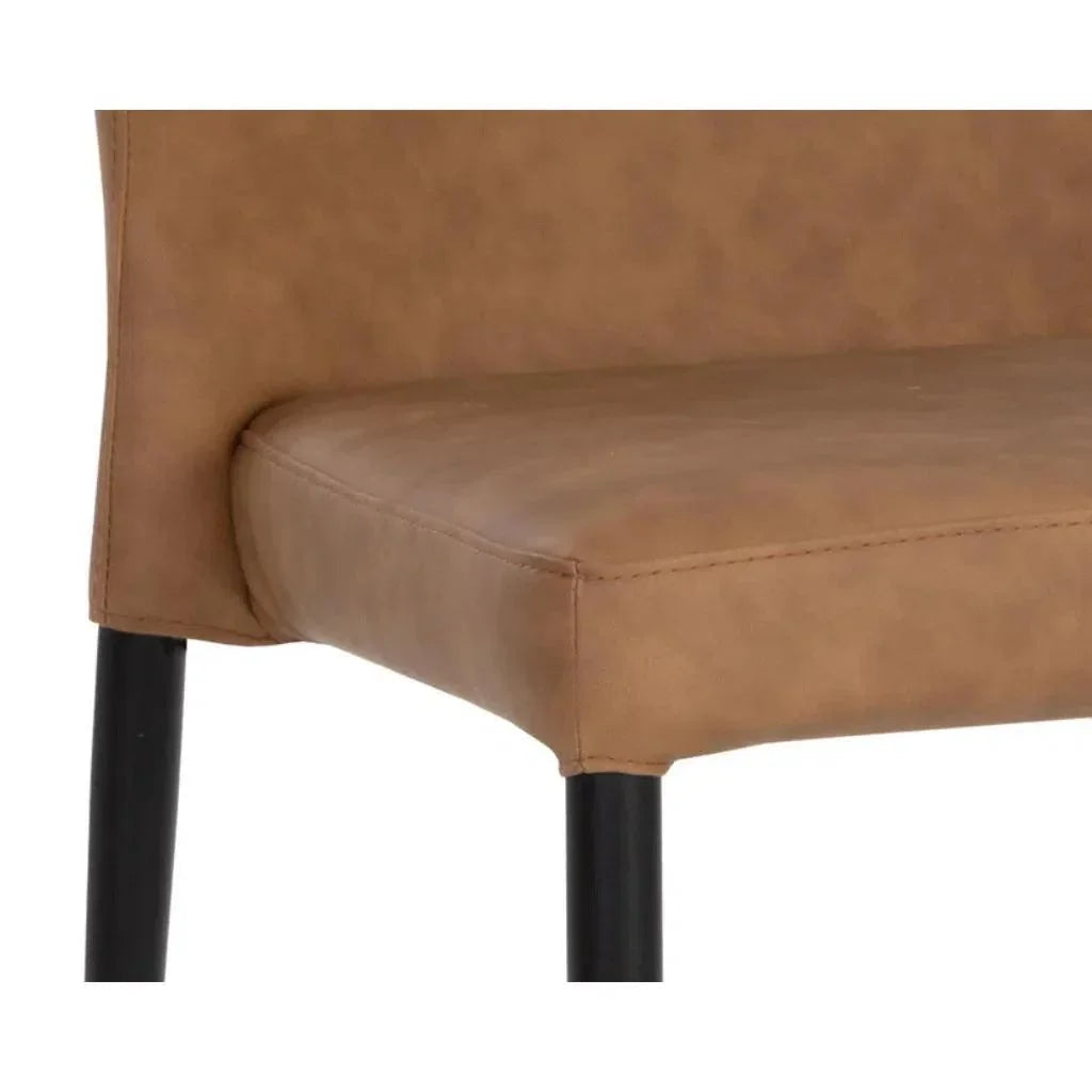 James Leather Stackable Dining Chair 2PC - LOOMLAN - SUNPAN - Dining Chairs