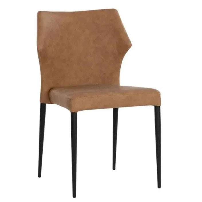 James Leather Stackable Dining Chair 2PC - LOOMLAN - SUNPAN - Dining Chairs