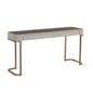 Jamille Console Table Faux Leather & Steel Base - LOOMLAN - SUNPAN - Console Tables