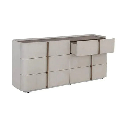 Jamille Leather Dresser Soft Closing Drawers - LOOMLAN - SUNPAN - Dressers