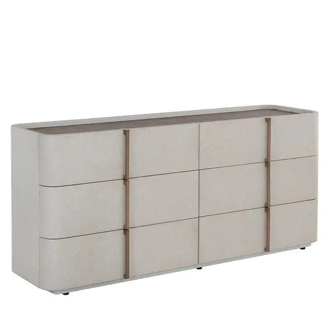 Jamille Leather Dresser Soft Closing Drawers - LOOMLAN - SUNPAN - Dressers