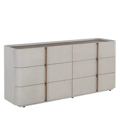Jamille Leather Dresser Soft Closing Drawers - LOOMLAN - SUNPAN - Dressers
