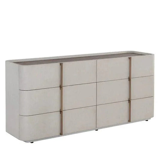 Jamille Leather Dresser Soft Closing Drawers - LOOMLAN - SUNPAN - Dressers
