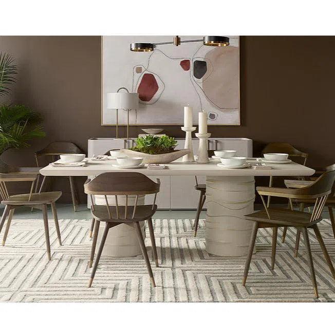 Jamille Sideboard Cream Faux Leather Soft Close Doors - LOOMLAN - SUNPAN - Sideboards