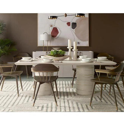 Jamille Sideboard Cream Faux Leather Soft Close Doors - LOOMLAN - SUNPAN - Sideboards