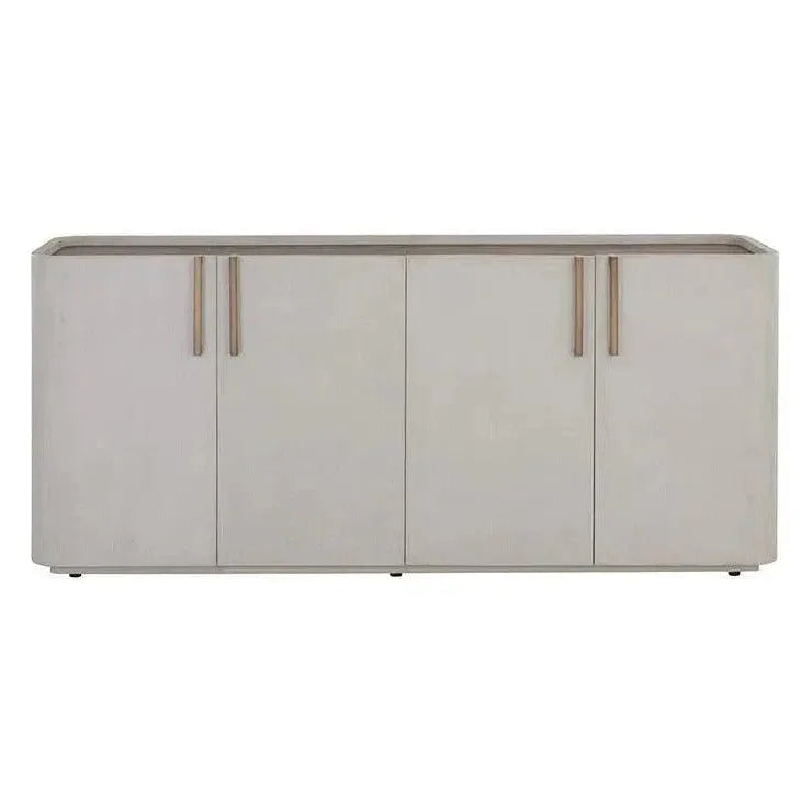 Jamille Sideboard Cream Faux Leather Soft Close Doors - LOOMLAN - SUNPAN - Sideboards