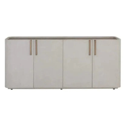 Jamille Sideboard Cream Faux Leather Soft Close Doors - LOOMLAN - SUNPAN - Sideboards